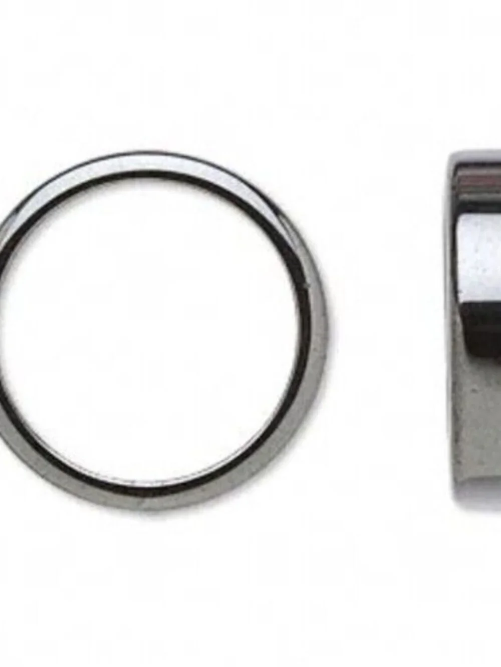 Wholesale 10 Gunmetal Hematite Minimalist 6mm Flat Wide Band Unisex Finger Rings